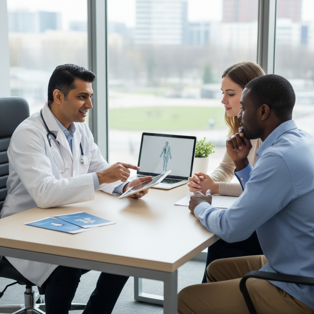 patient having consultation with doctor